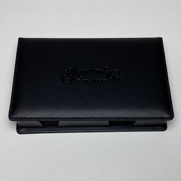 Martin Guitar Leather Coaster and Playing Card Set Black Carrying Case - Picture 6 of 9